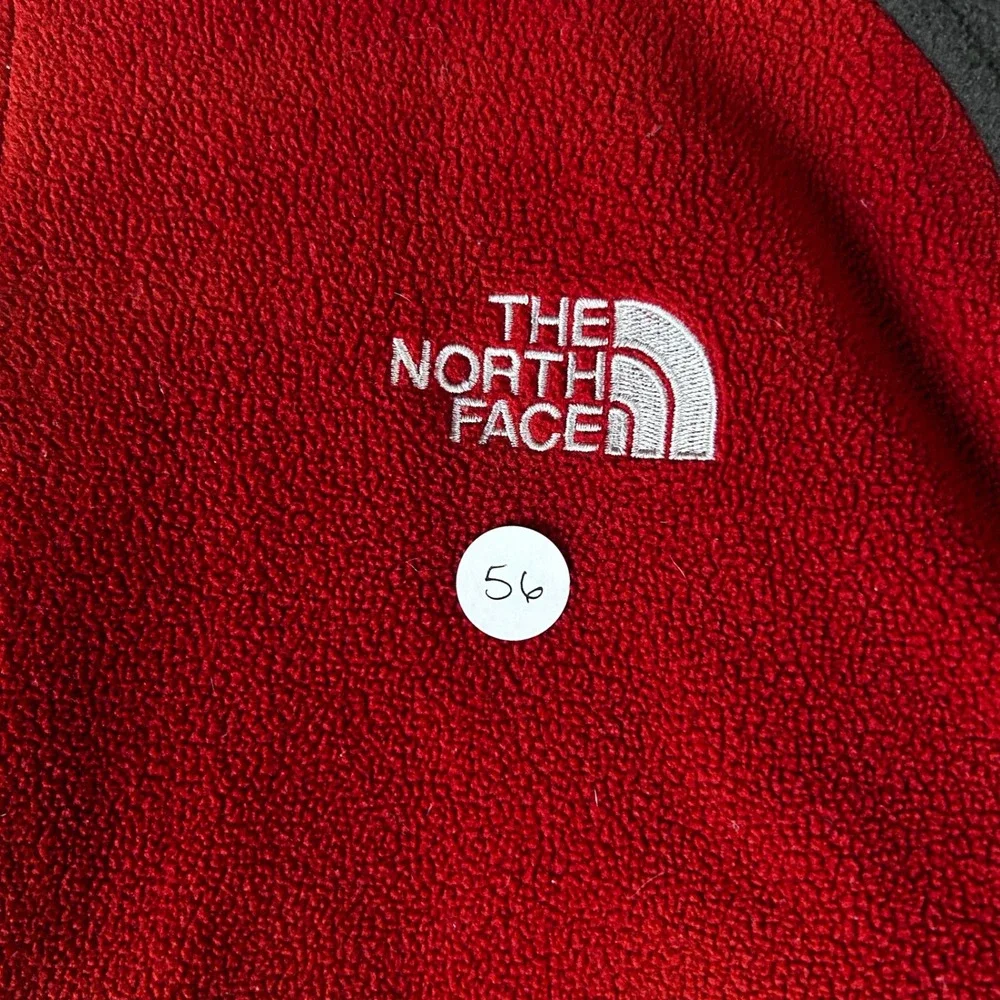 The North Face Fleece Jacket Red Gray Full Zip‎ Men's Size Large Outdoor Wear